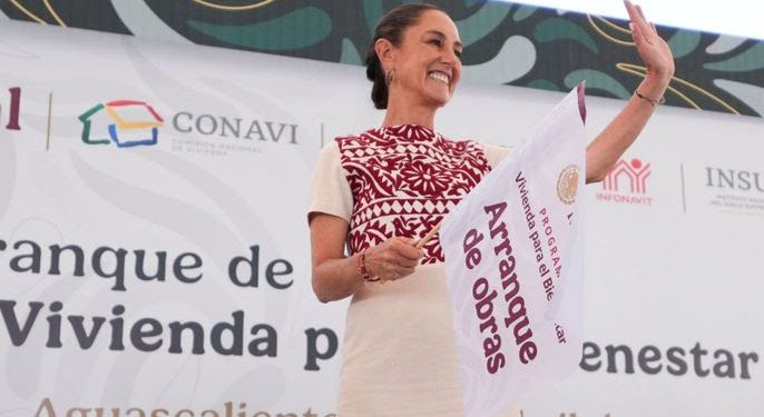 Sheinbaum arranca de la construcción de 7 mil 450 viviendas en aguascalientes como parte de vivienda para el Bienestar