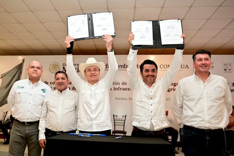 Gobernador Durazo logra acuerdo histórico para tecnificación de riego en el Mayo y el Yaqui