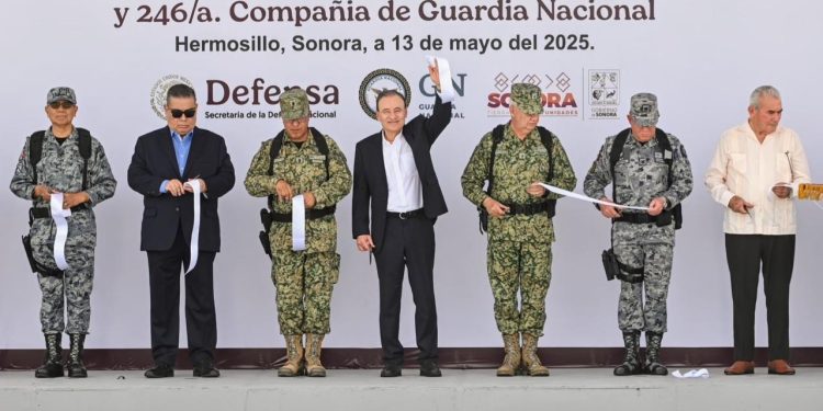 Inauguran Gobernador Durazo y General Trevilla instalaciones de la Guardia Nacional