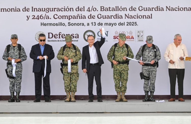Inauguran Gobernador Durazo y General Trevilla instalaciones de la Guardia Nacional