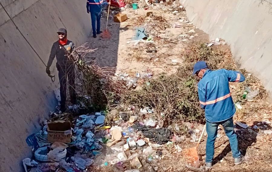 Presenta Servicios Públicos Municipales 90 por ciento de avance en limpieza de canales y arroyos