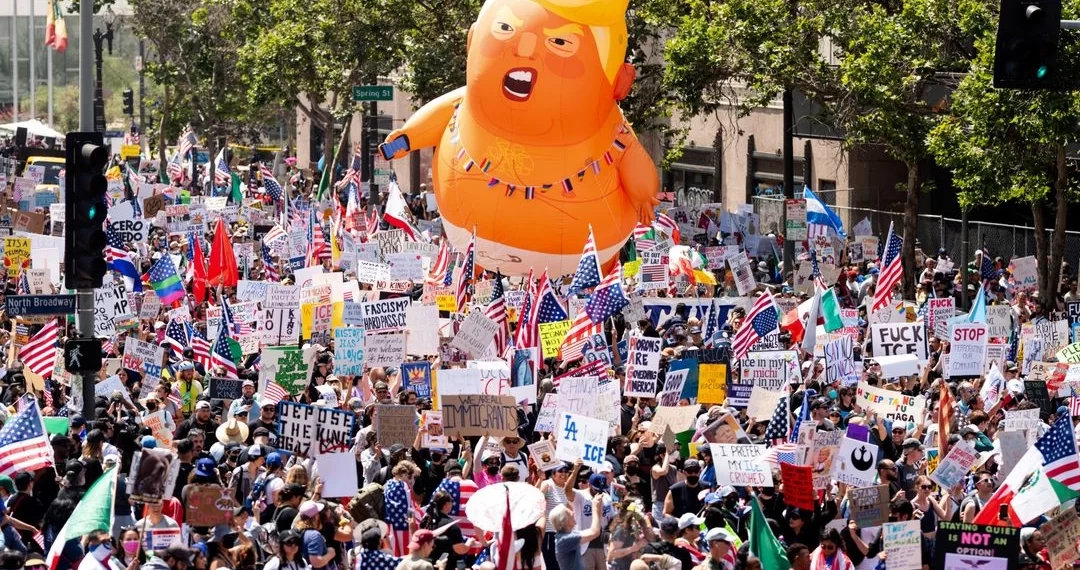 Manifestaciones contra Trump invaden calles, parques y plazas en EU