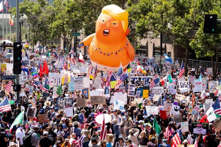 Manifestaciones contra Trump invaden calles, parques y plazas en EU