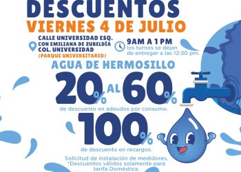 Agua de Hermosillo invita a su Jornada de Descuentos en colonia Universidad