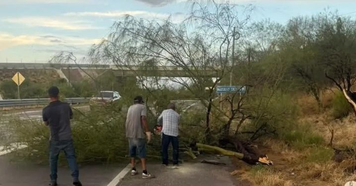 Daños por lluvias en Magdalena de Kino, Sonora; previenen por ola de calor en el Norte de Sonora