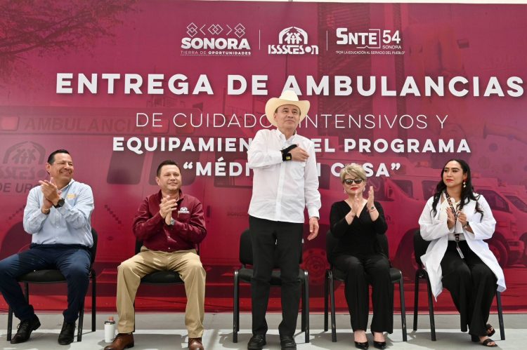 Gobernador Durazo cumple demanda histórica de Isssteson con nuevas ambulancias y relanzamiento de “Médico en Casa”