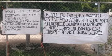 Indígenas Mayos exigen continúe construcción del camino artesanal en el Bayajorit.