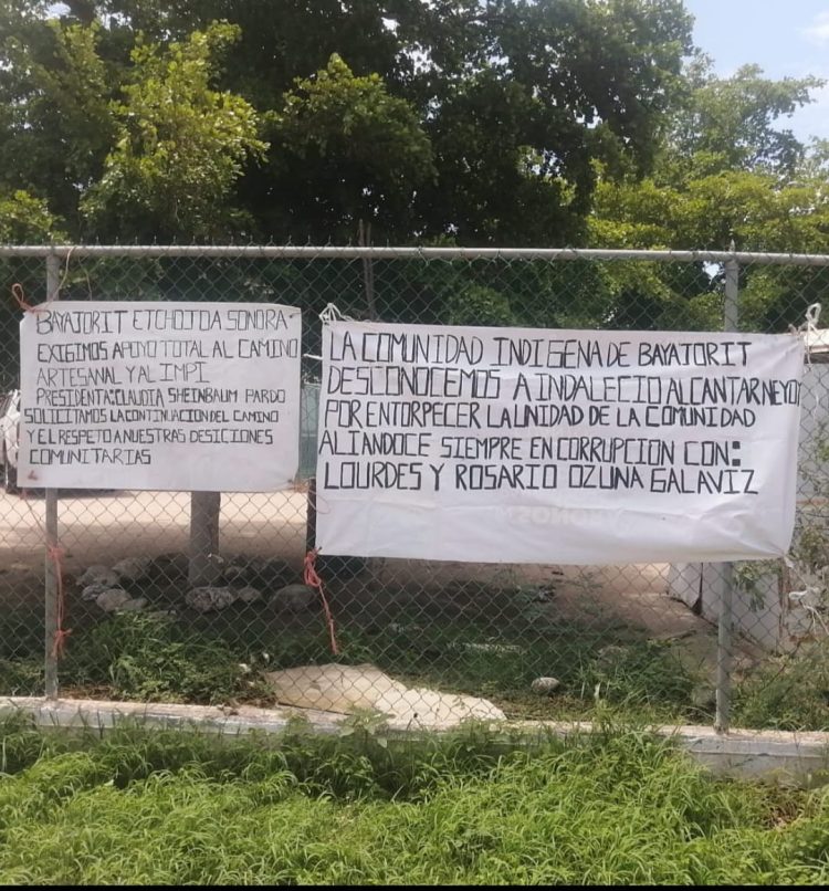 Indígenas Mayos exigen continúe construcción del camino artesanal en el Bayajorit.