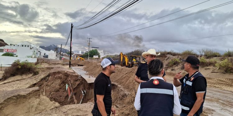 Mantienen coordinación de autoridades ante remanente del huracán Lorena en Bahía de Kino