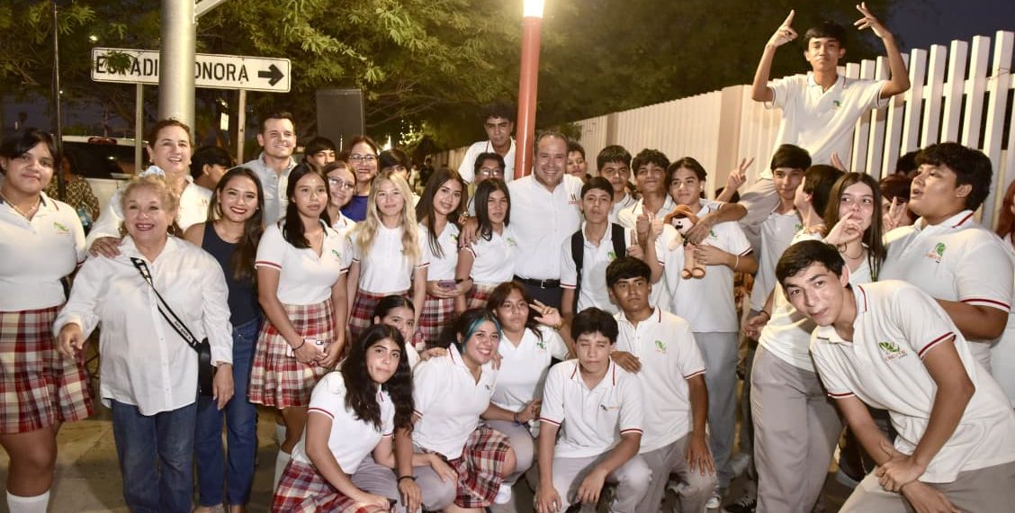 Inaugura Toño Astiazarán el trayecto Camina Segura 91 en beneficio de estudiantes del Cecytes La Manga