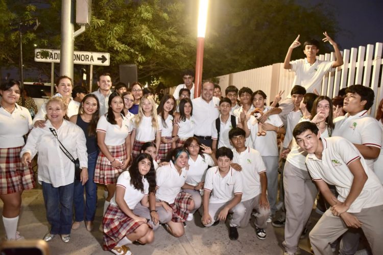 Inaugura Toño Astiazarán el trayecto Camina Segura 91 en beneficio de estudiantes del Cecytes La Manga