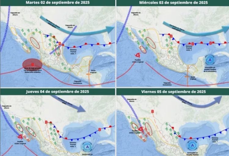 Gobierno de Sonora alerta por efectos de la Tormenta Tropical “Lorena”; habrá lluvias intensas en Sonora