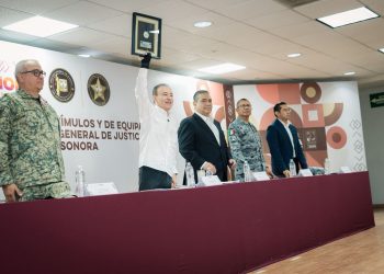 Con entrega de equipamiento y estímulos a personal de la Fiscalía de Sonora, Gobernador Durazo reconoce resultados en reducción delictiva