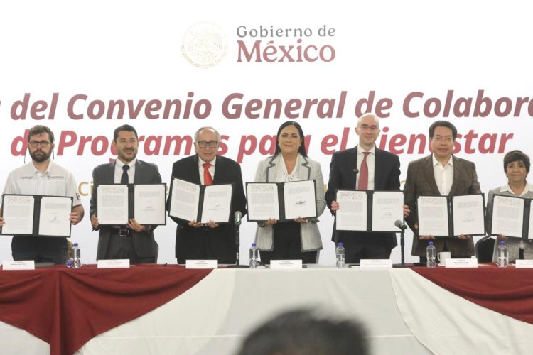 “Dependencias e instituciones del Gobierno firman el Convenio General con Bienestar, para atender la pobreza en México: Ariadna Montiel y Octavio Almada