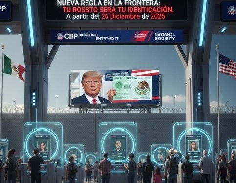 Nueva regla en la frontera: tu rostro será tu identificación, para entrar a los Estados Unidos