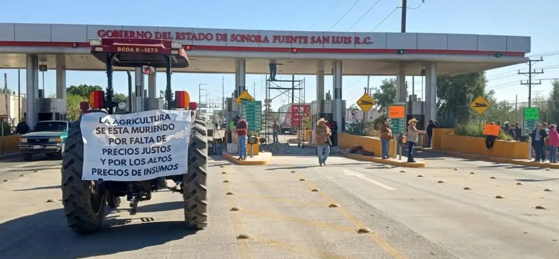 Toman caseta de peaje de SLRC, los bloqueos de agricultores por la Ley de Aguas se extienden a Chihuahua, BC y Zacatecas