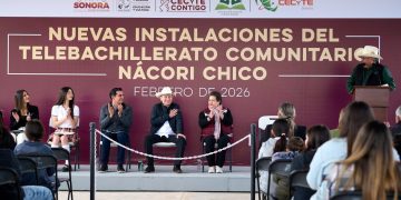 Entrega Gobernador Durazo telebachillerato en Nácori Chico y garantiza becas a estudiantes