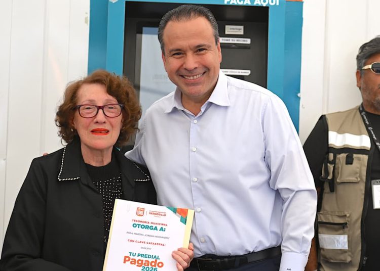 Beneficia Toño Astiazarán a familias hermosillenses con programa “Tu Predial Pagado 2026”