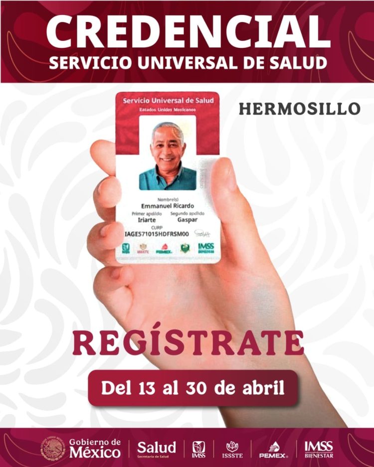 Hermosillo inicia el registro para la credencial del Servicio Universal de Salud