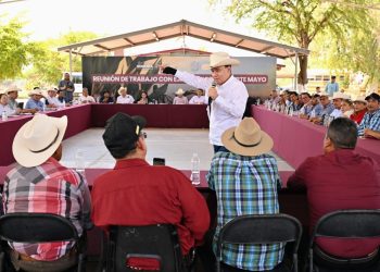 Gobernador Durazo respalda al Fuerte Mayo y asegura agua para el campo
