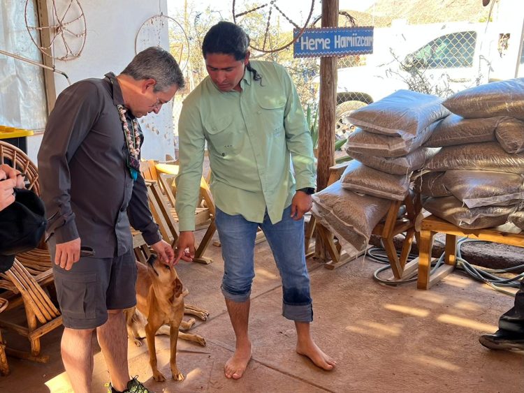 Entrega Omar Del Valle Colosio una tonelada de croquetas a comunidad comca’ac