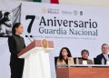 La Guardia Nacional está haciendo historia; gracias a su compromiso los homicidios dolosos se han reducido en 46%: Claudia Sheinbaum y Alfonso Durazo en el 7° aniversario de la GN