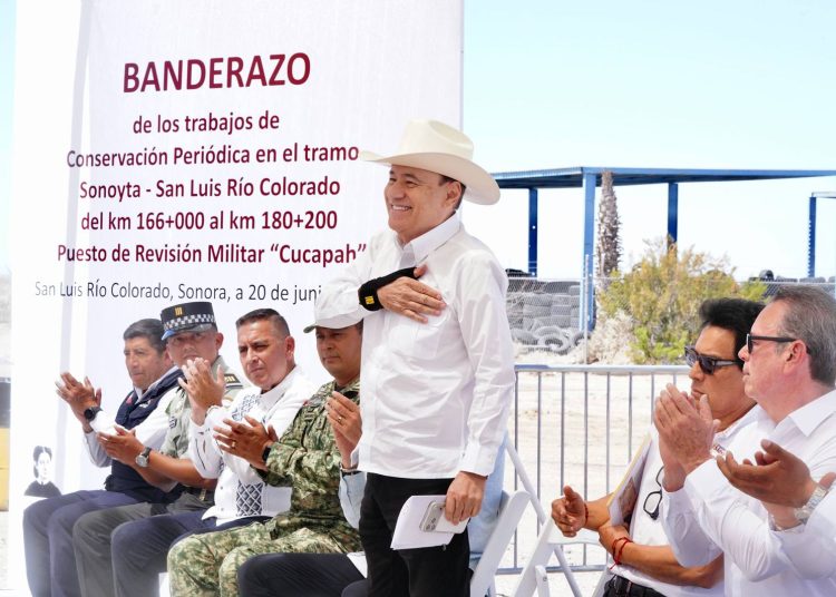 Avanza rehabilitación de carreteras en Sonora con impulso de Durazo y Sheinbaum