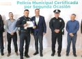 Reconoce Toño Astiazarán preparación de la Policía Municipal con certificación por segunda ocasión de CERTIPOL