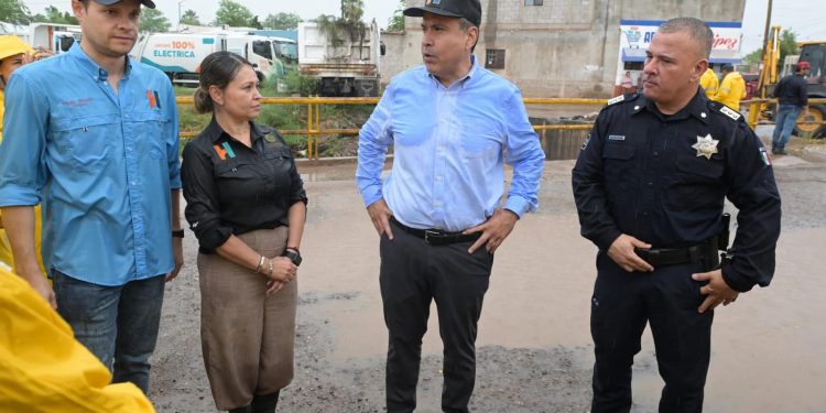 Supervisa Toño Astiazarán trabajos preventivos ante lluvias por huracán “Polo”
