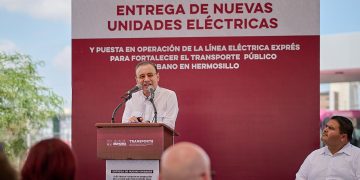Gobernador Durazo moderniza transporte público de Hermosillo con nuevas unidades eléctricas