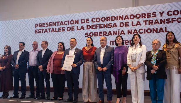 Morena presenta hoy a sus coordinadores de Quintana Roo, Zacatecas y Baja California rumbo a 2027