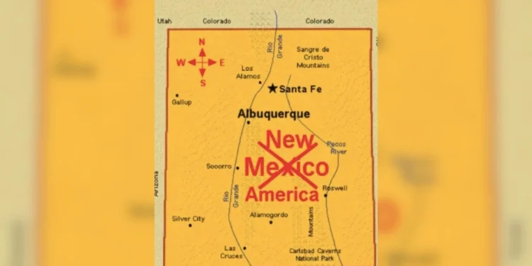 Trump publica mapa de Nuevo México y lo rebautiza como “Nueva América”