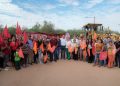 Da banderazo Toño Astiazarán a pavimentación con concreto hidráulico en La Antorcha