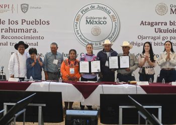 Sheinbaum restituye más de 820 hectáreas a los pueblos ódami y rarámuri de la sierra tarahumara en Chihuahua