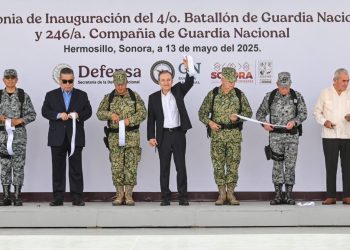 Inauguran Gobernador Durazo y General Trevilla instalaciones de la Guardia Nacional