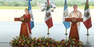 Seguridad, transporte y energía, los temas entre Sheinbaum y Arevalo