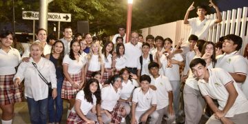 Inaugura Toño Astiazarán el trayecto Camina Segura 91 en beneficio de estudiantes del Cecytes La Manga
