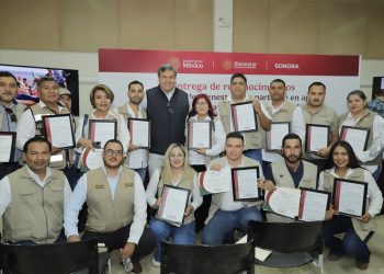 Reconocen en Sonora a Servidores de la Nación y Promotores por apoyo en censos tras afectaciones por lluvias en el estado de Hidalgo