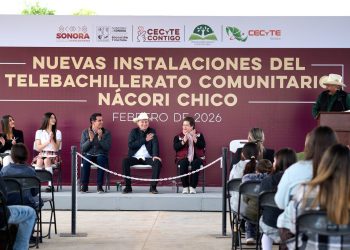 Entrega Gobernador Durazo telebachillerato en Nácori Chico y garantiza becas a estudiantes